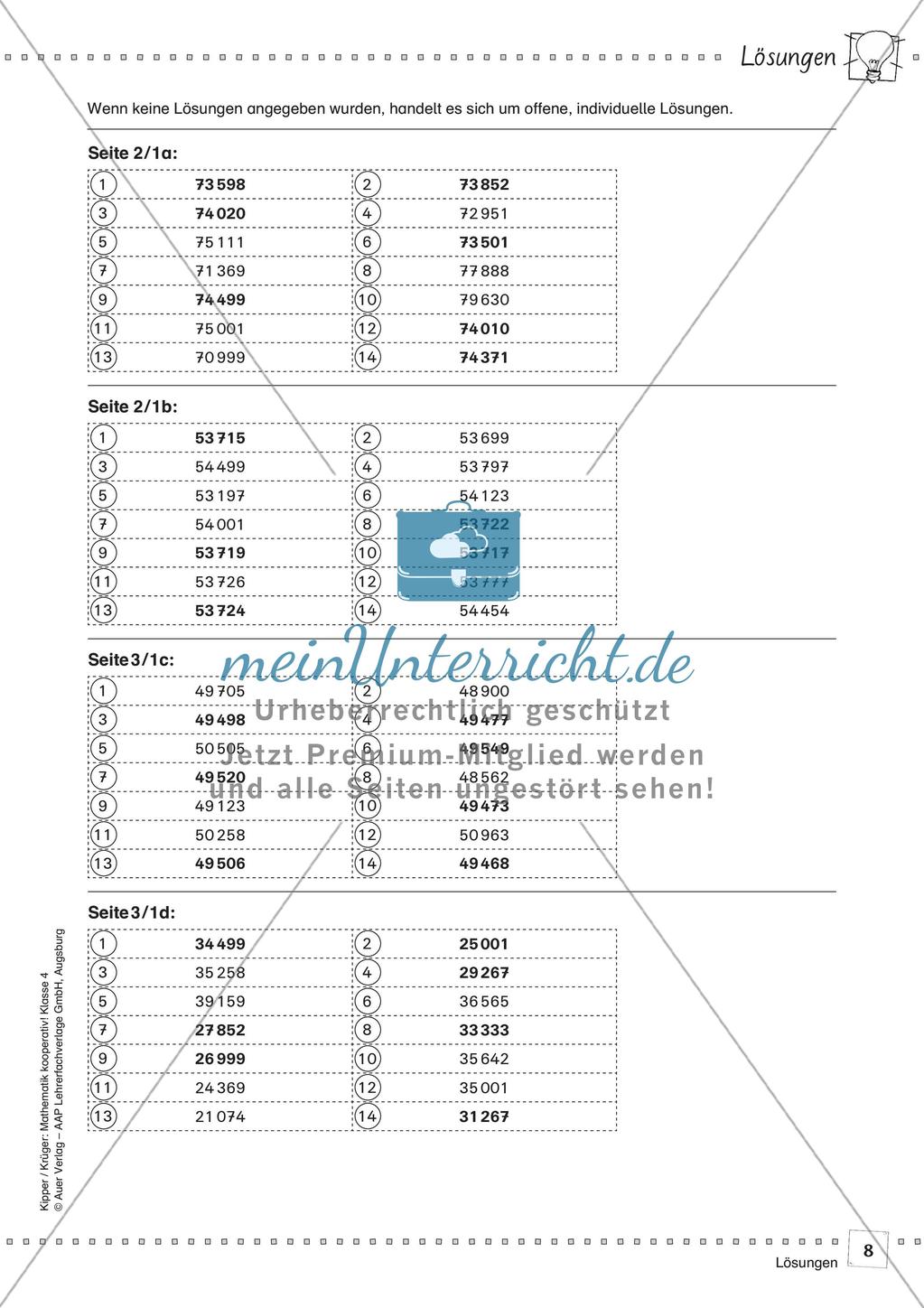 Mathematik kooperativ: Orientierung im Zahlenraum bis 1 000 000 Preview 10