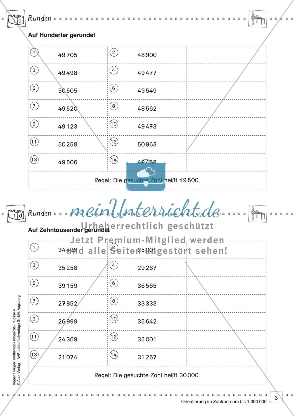 Mathematik kooperativ: Orientierung im Zahlenraum bis 1 000 000 Preview 5