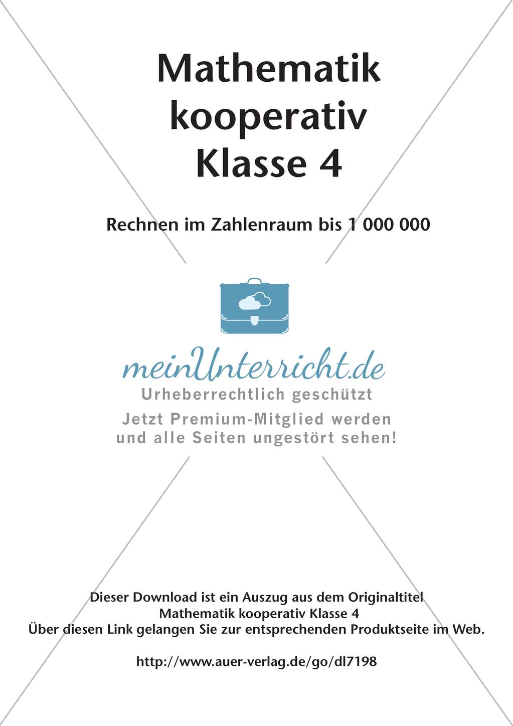 Mathematik kooperativ: Rechnen im Zahlenraum bis 1 000 000 Preview 2