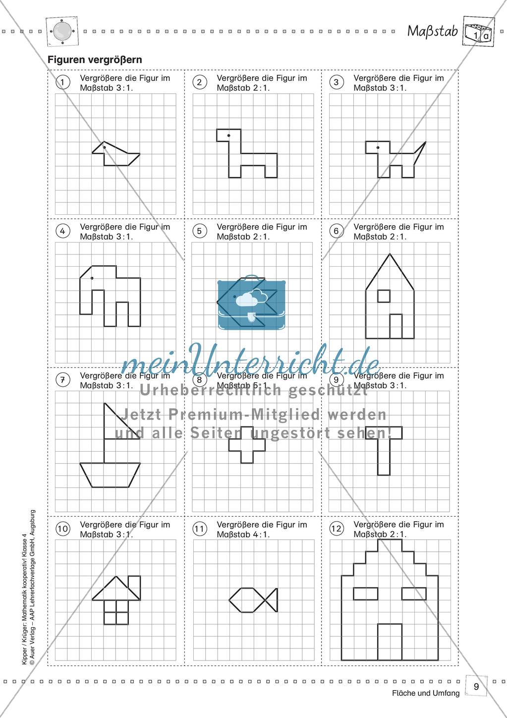 Mathematik kooperativ: Fläche und Umfang Preview 11