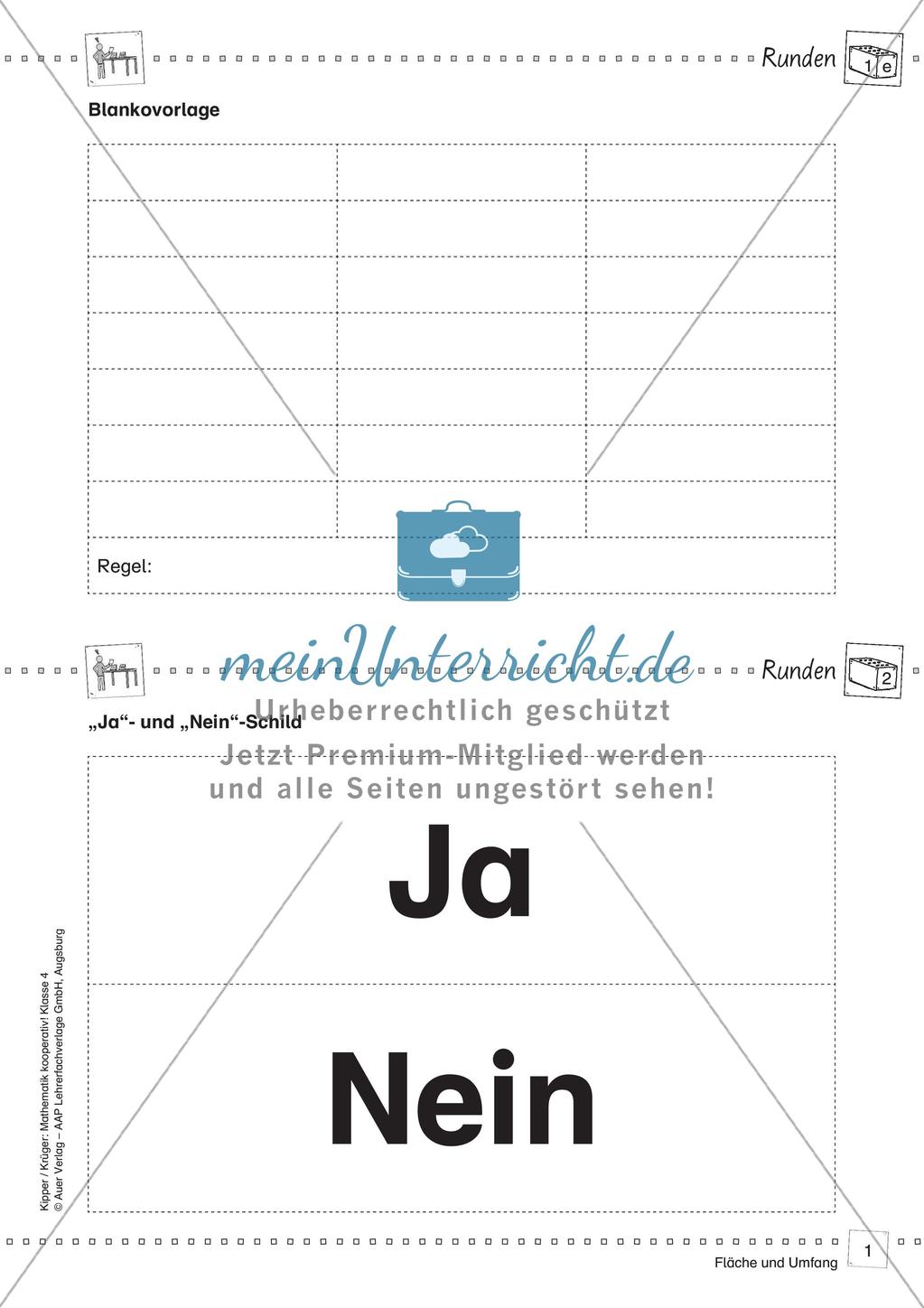 Mathematik kooperativ: Fläche und Umfang Preview 3