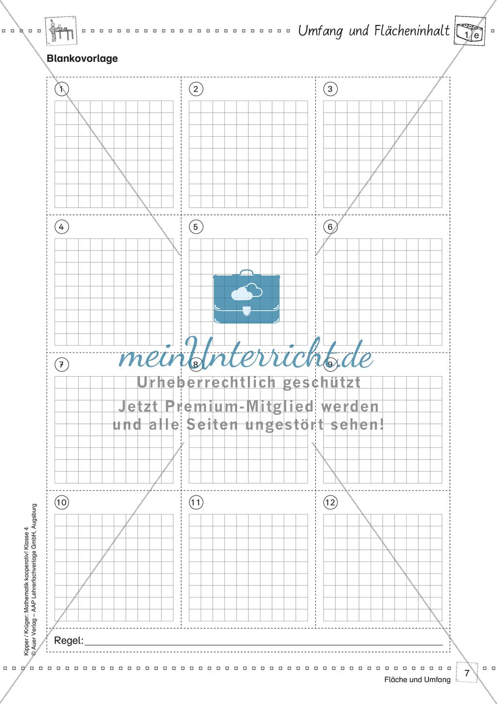 Mathematik kooperativ: Fläche und Umfang Preview 9