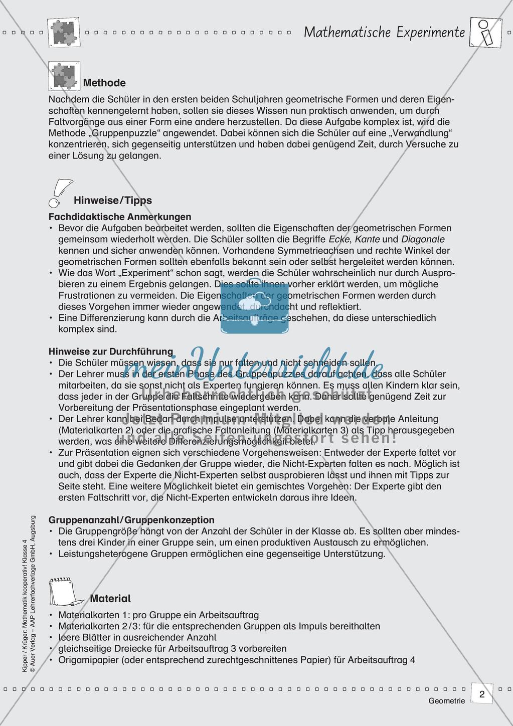 Mathematik kooperativ: Geometrie Preview 4