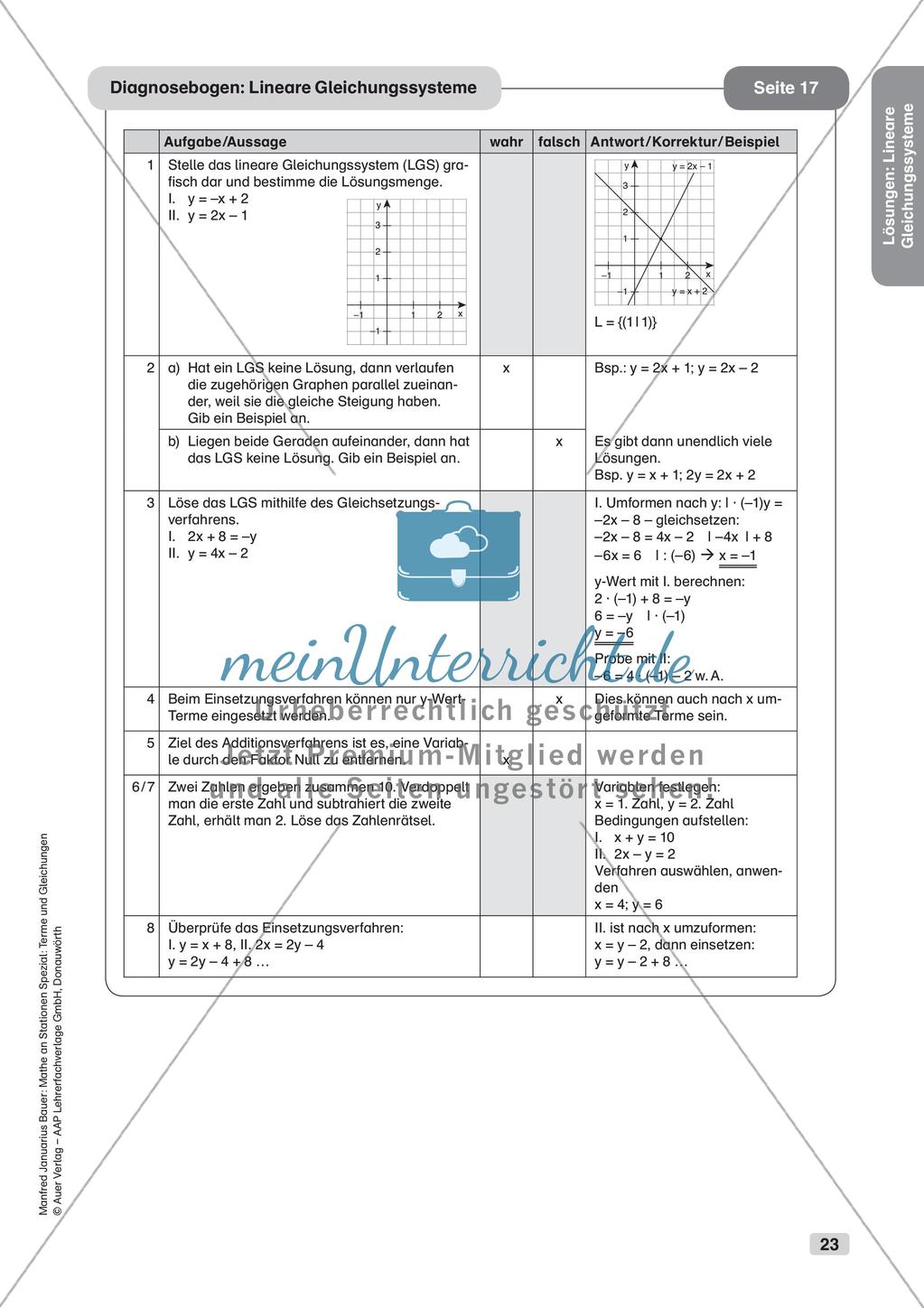 Mathe an Stationen: Lineare Gleichungssysteme Preview 25