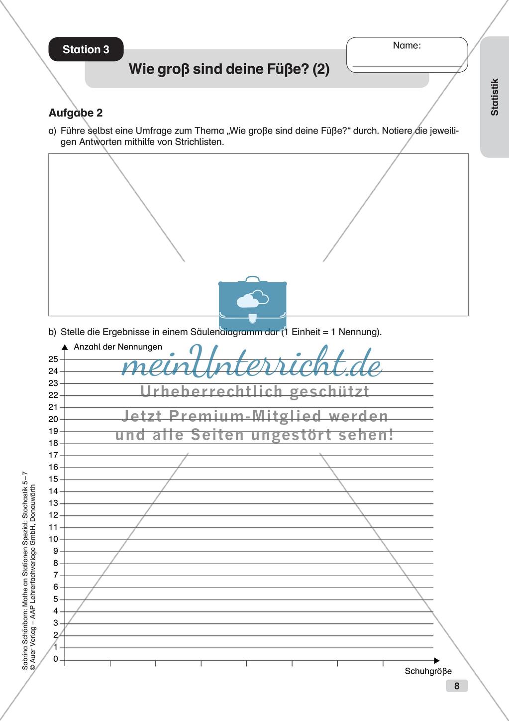Mathe an Stationen: Statistik Preview 10