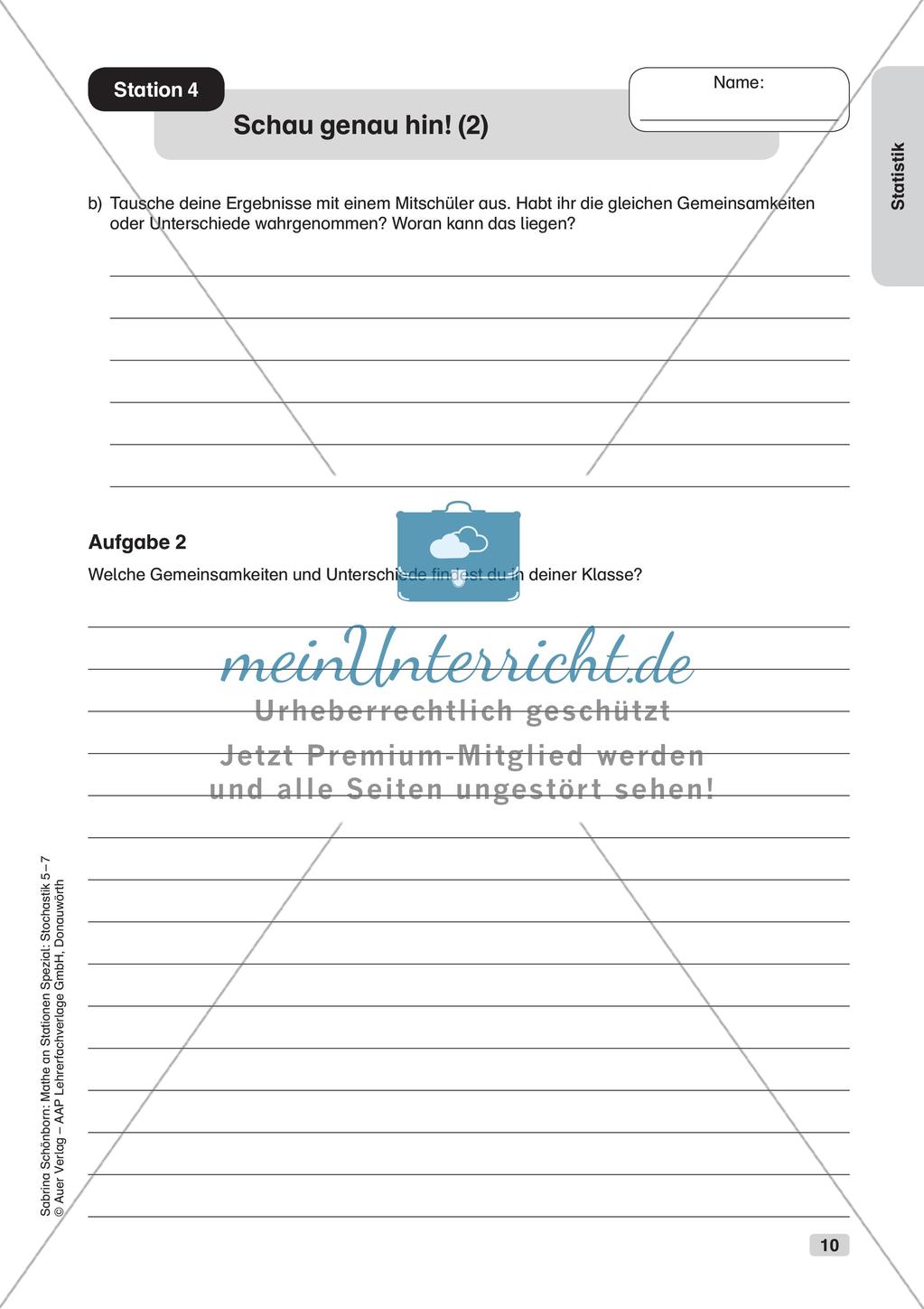 Mathe an Stationen: Statistik Preview 12