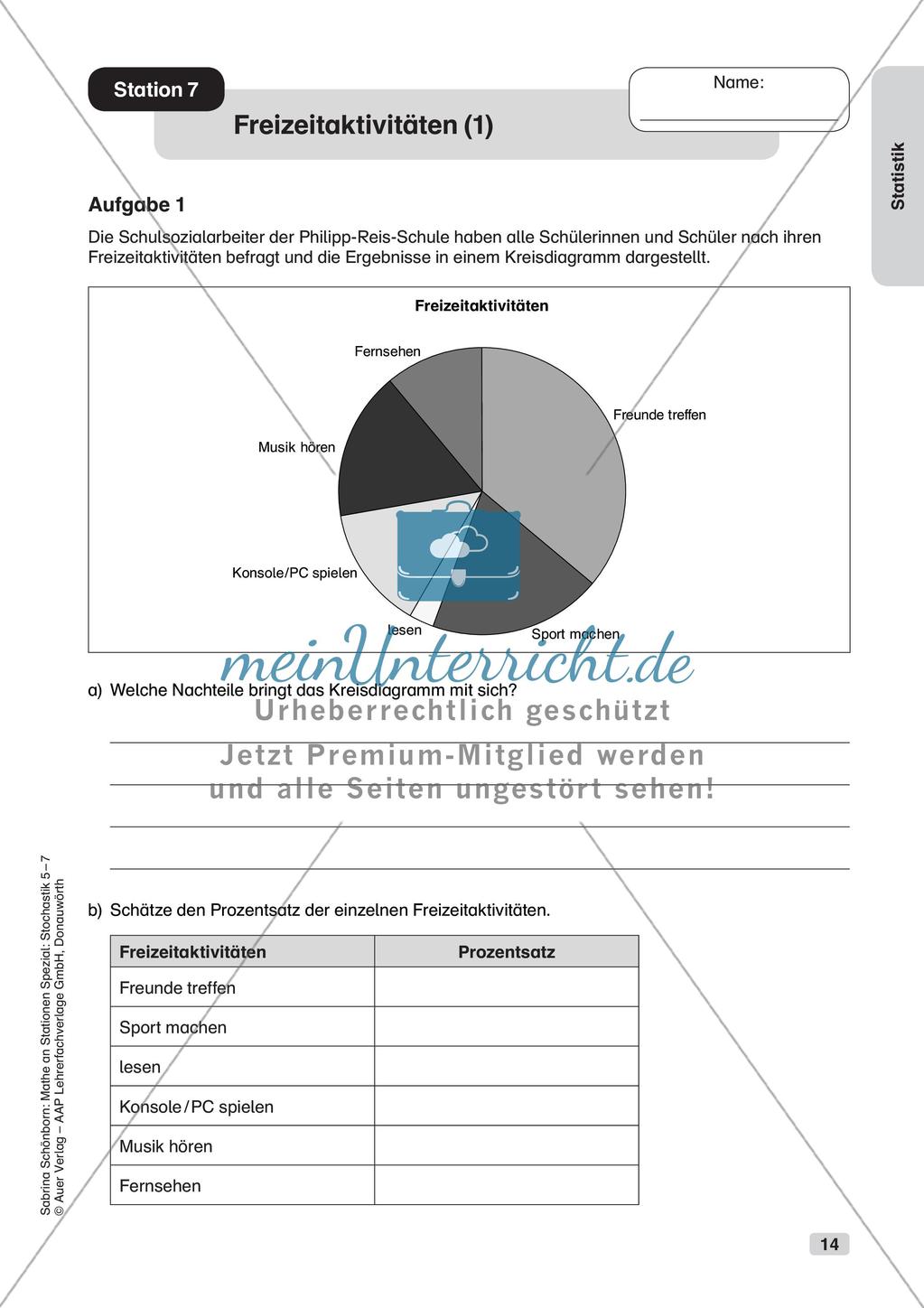 Mathe an Stationen: Statistik Preview 16