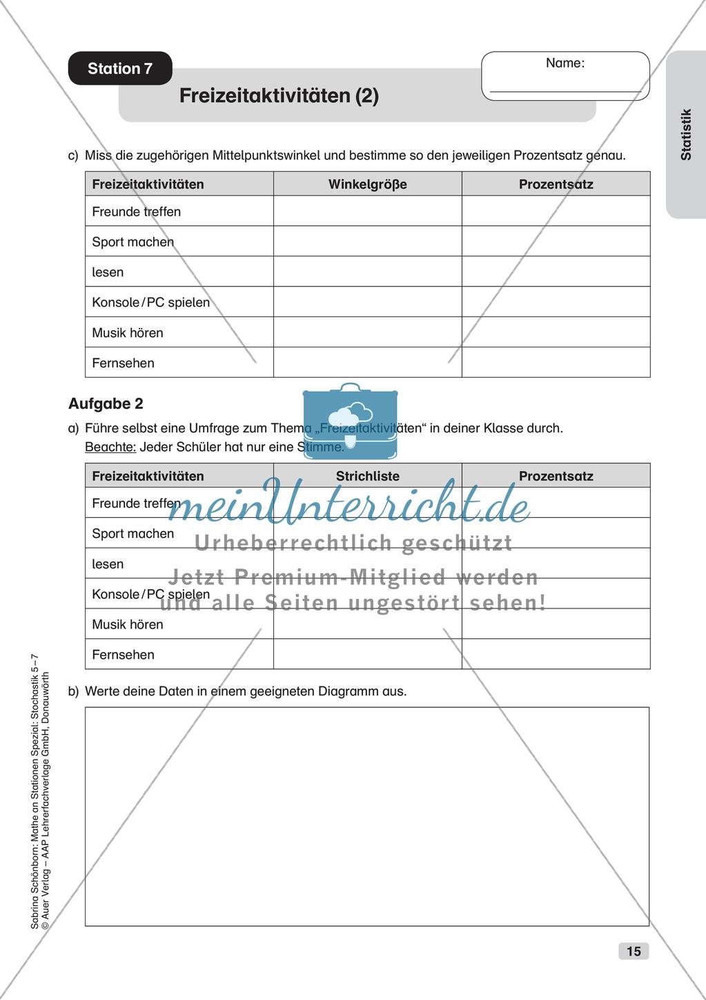 Mathe an Stationen: Statistik Preview 17