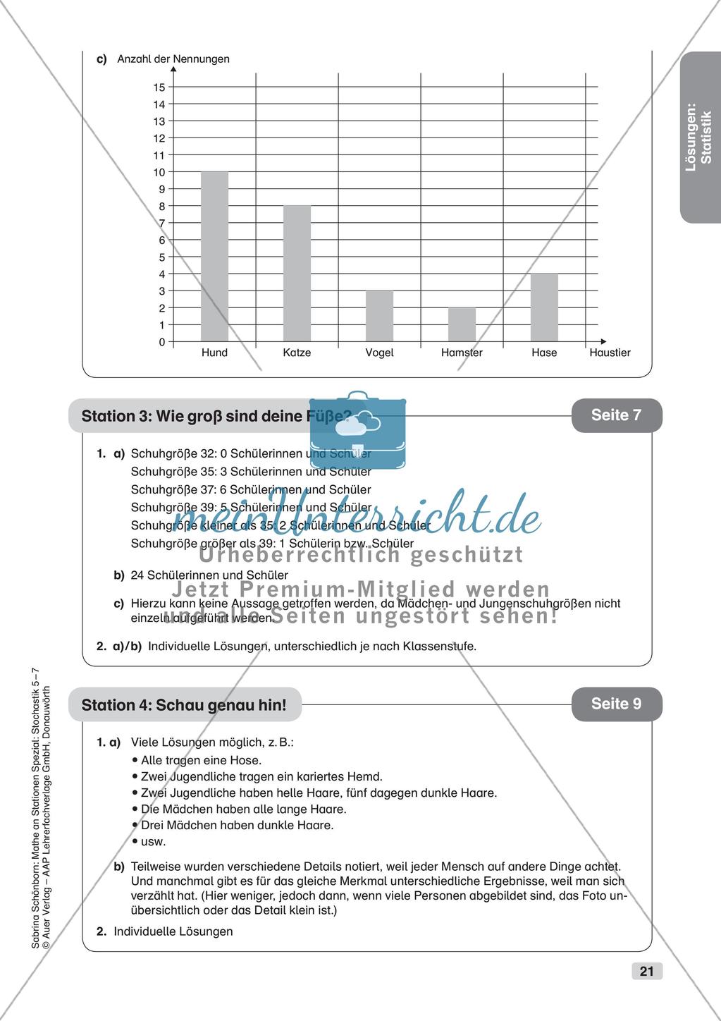 Mathe an Stationen: Statistik Preview 23