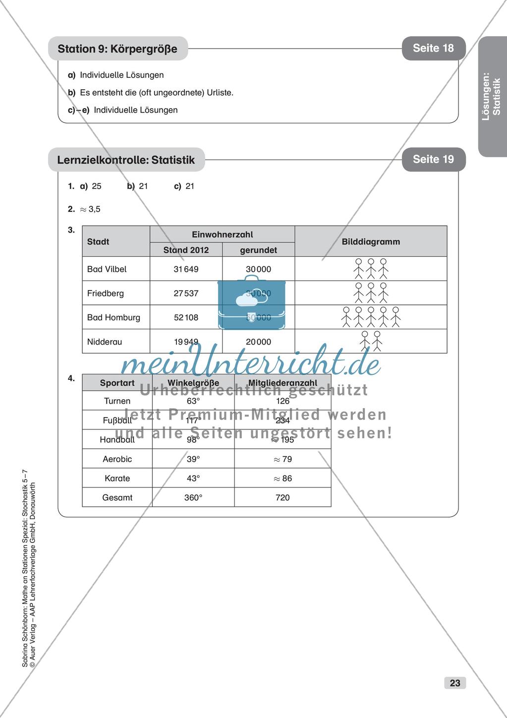 Mathe an Stationen: Statistik Preview 25