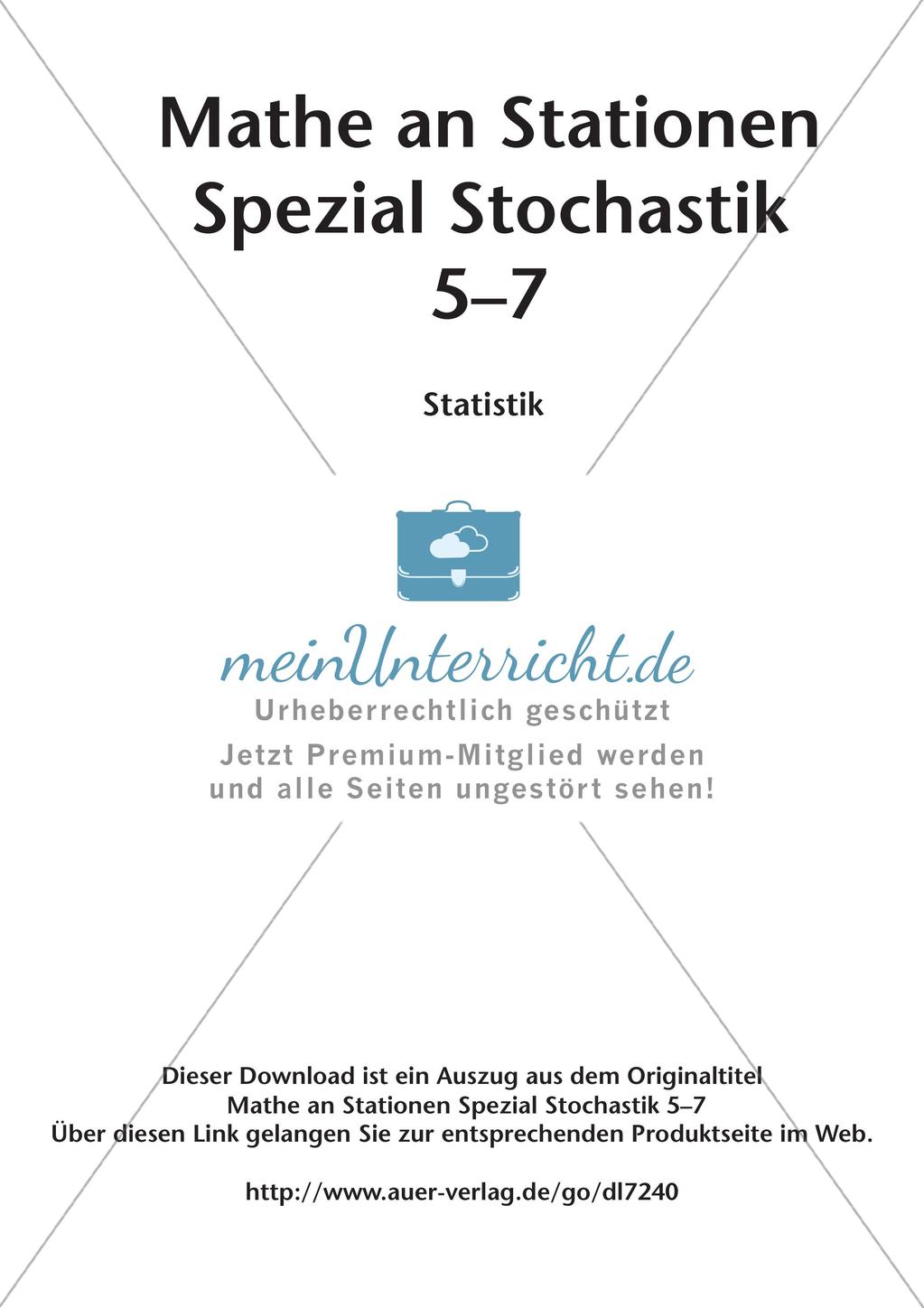 Mathe an Stationen: Statistik Preview 2