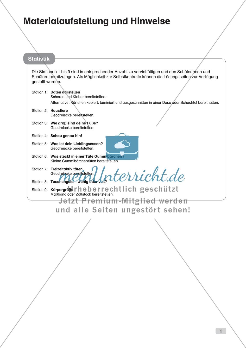 Mathe an Stationen: Statistik Preview 3