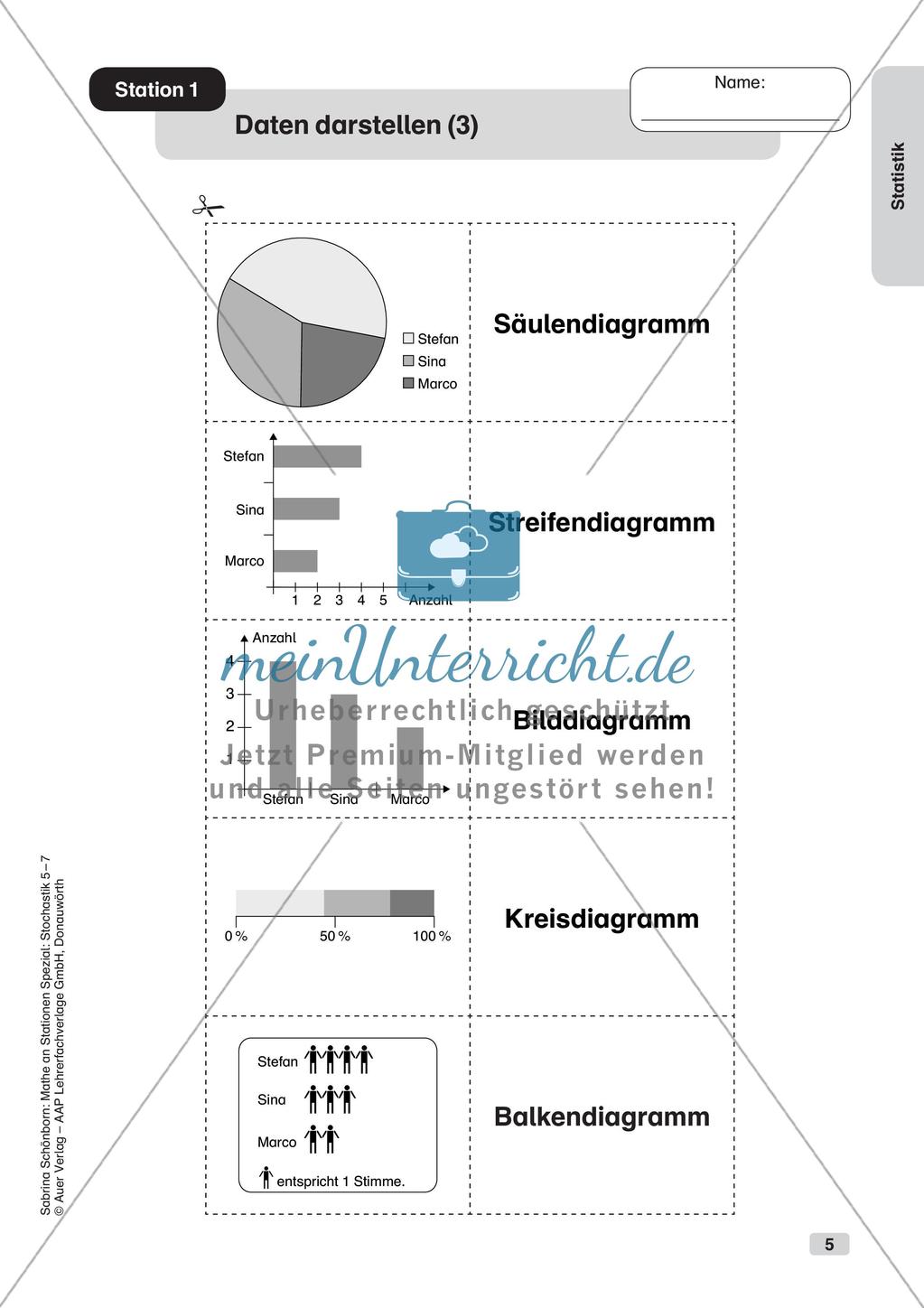 Mathe an Stationen: Statistik Preview 7