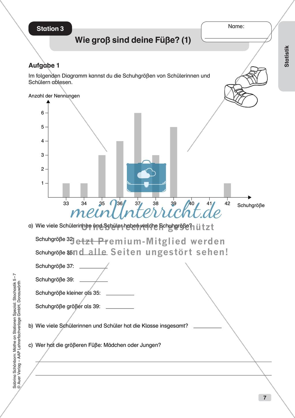 Mathe an Stationen: Statistik Preview 9