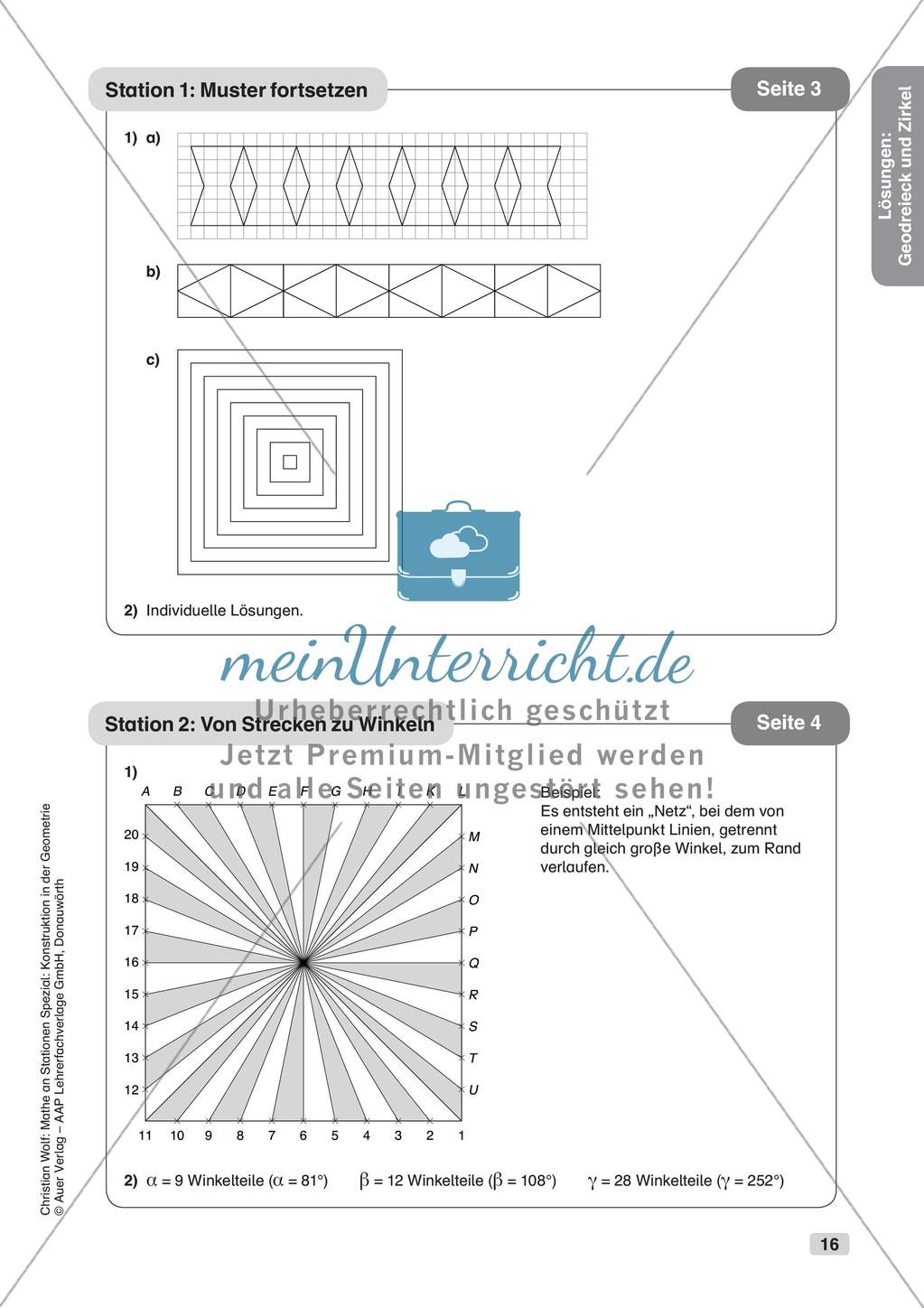 Geometrie an Stationen: Geodreieck und Zirkel Preview 18