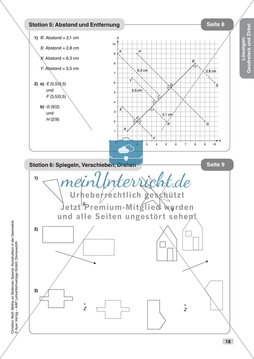 Geometrie an Stationen: Geodreieck und Zirkel Preview 20