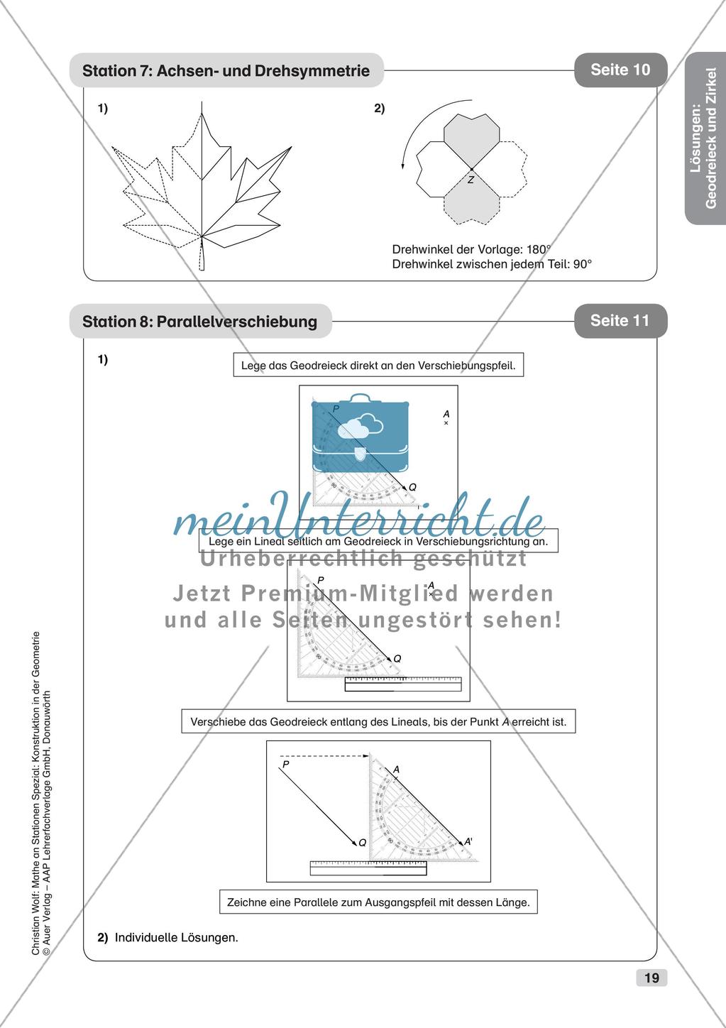 Geometrie an Stationen: Geodreieck und Zirkel Preview 21