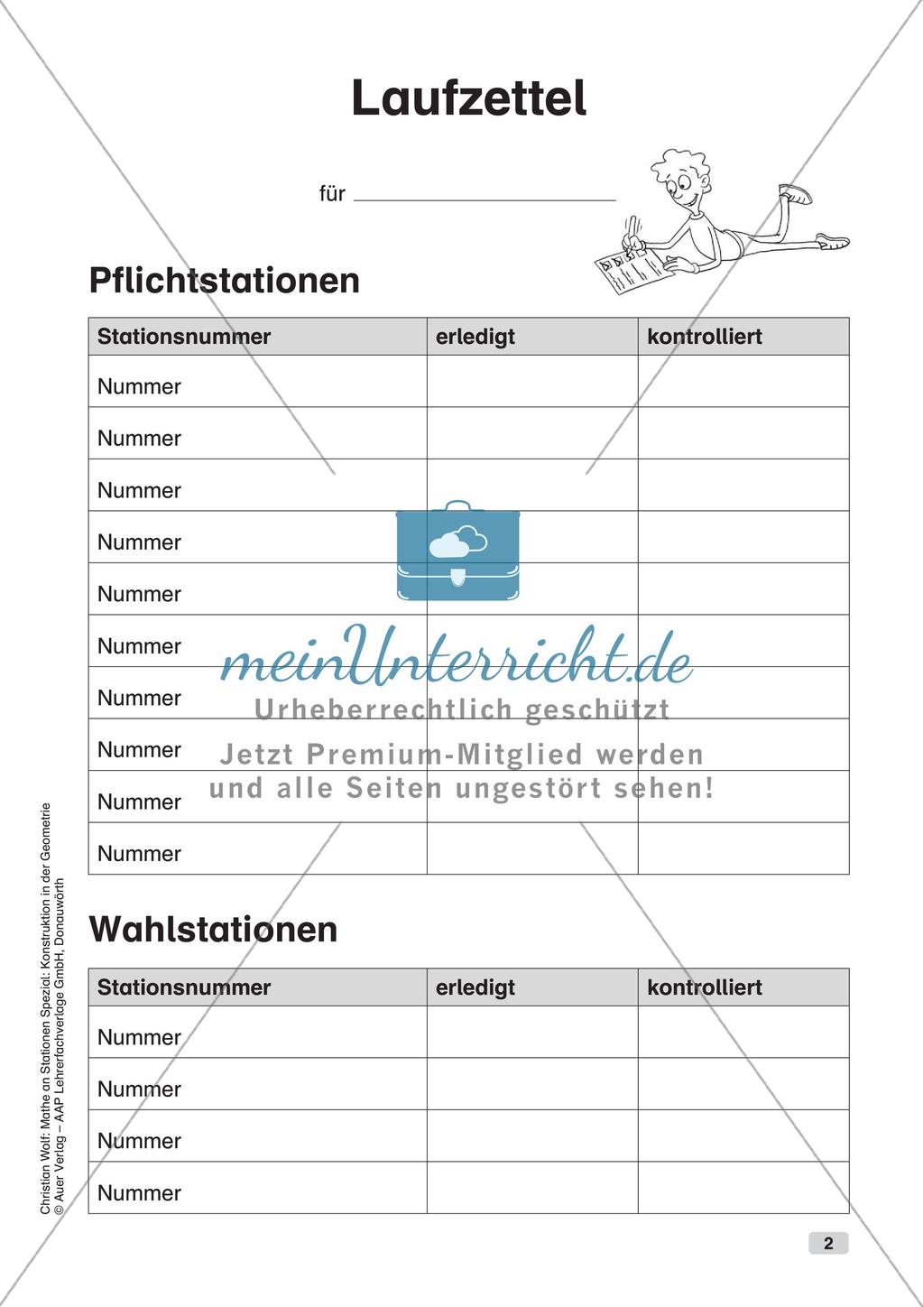 Geometrie an Stationen: Geodreieck und Zirkel Preview 4