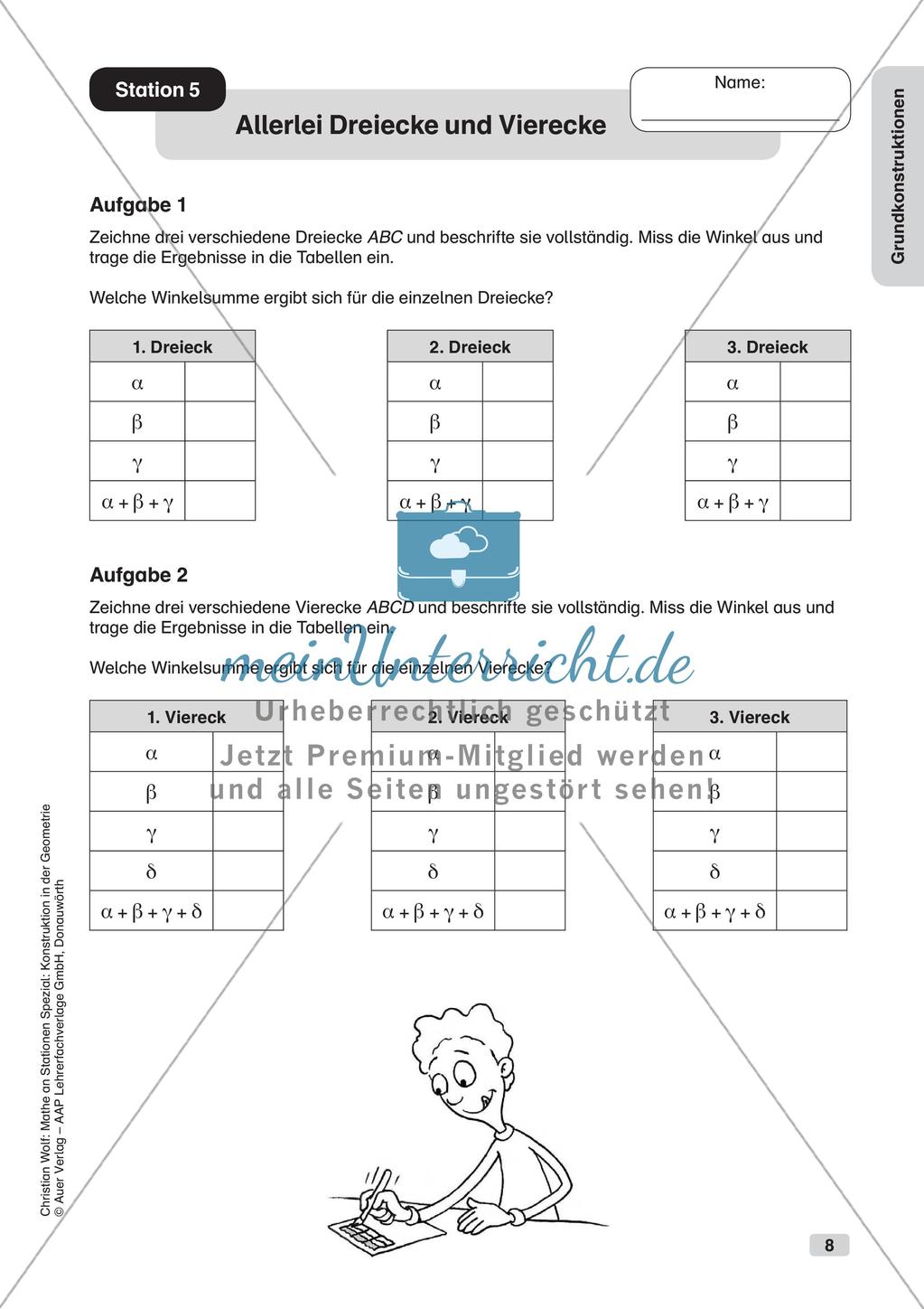 Geometrie an Stationen: Grundkonstruktionen Preview 10