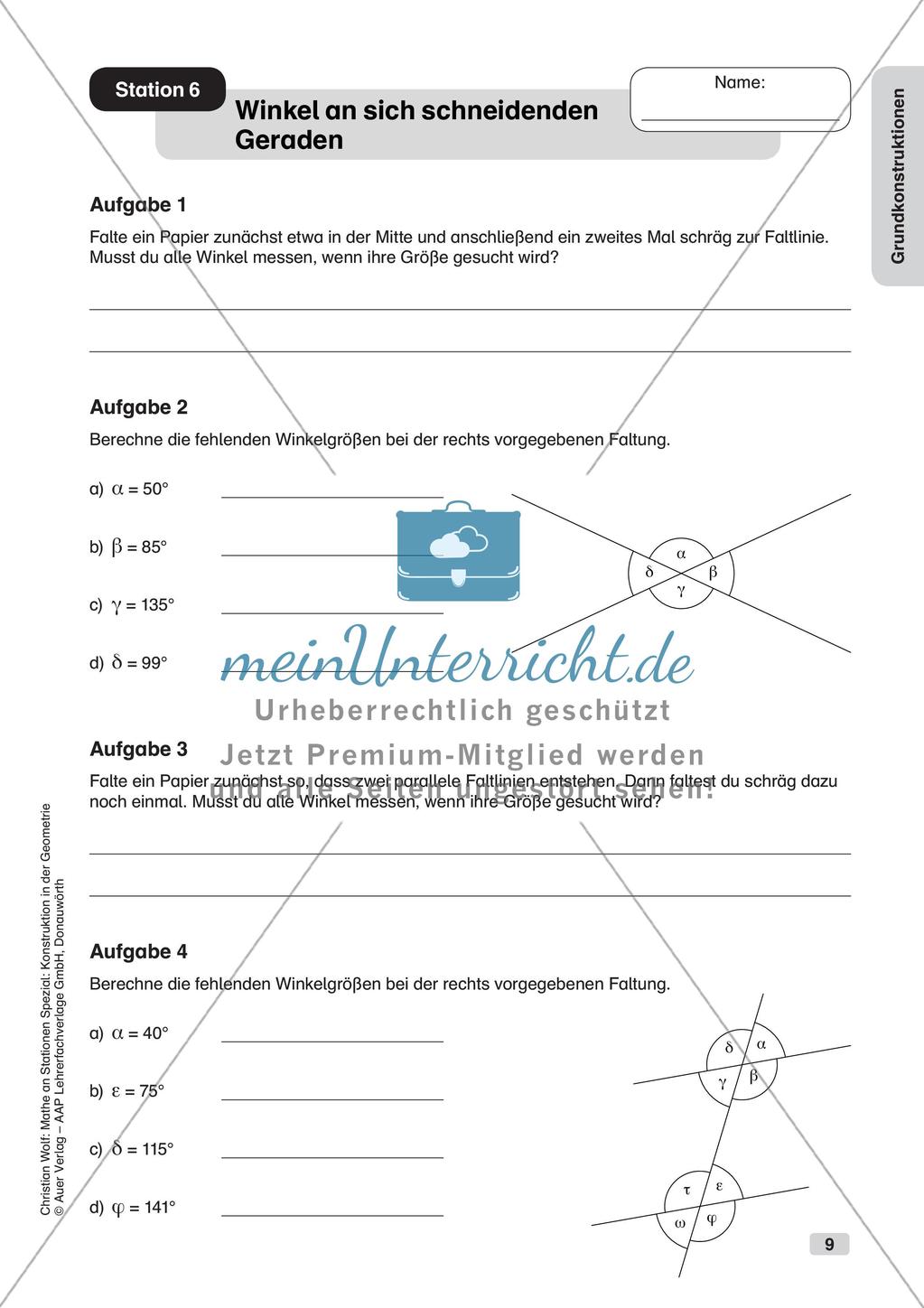 Geometrie an Stationen: Grundkonstruktionen Preview 11