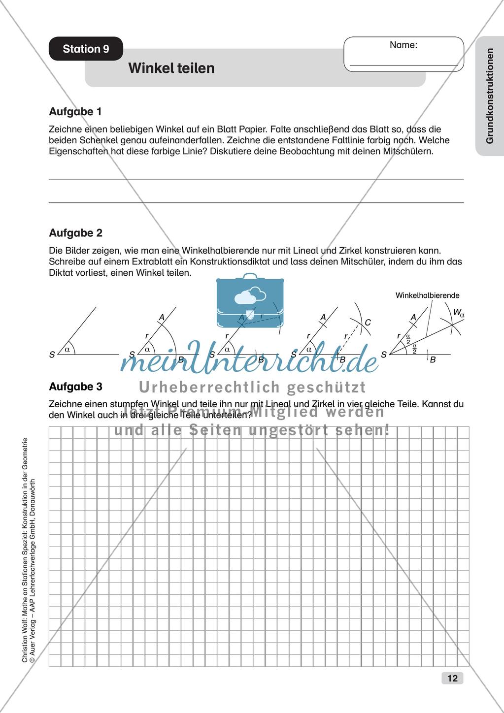 Geometrie an Stationen: Grundkonstruktionen Preview 14