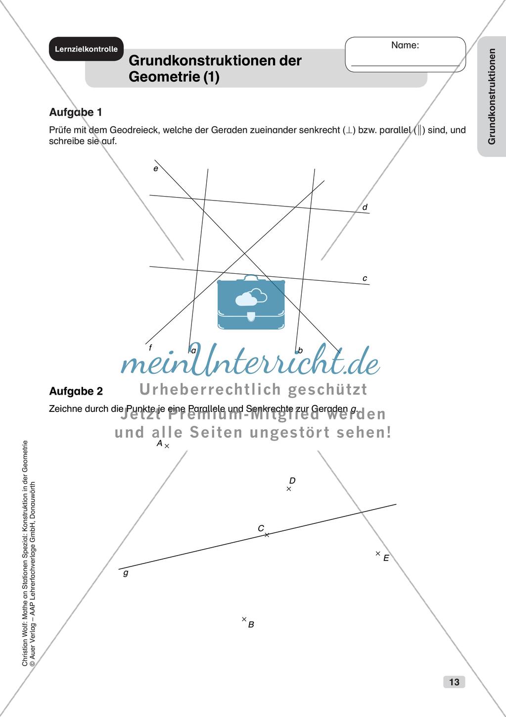 Geometrie an Stationen: Grundkonstruktionen Preview 15