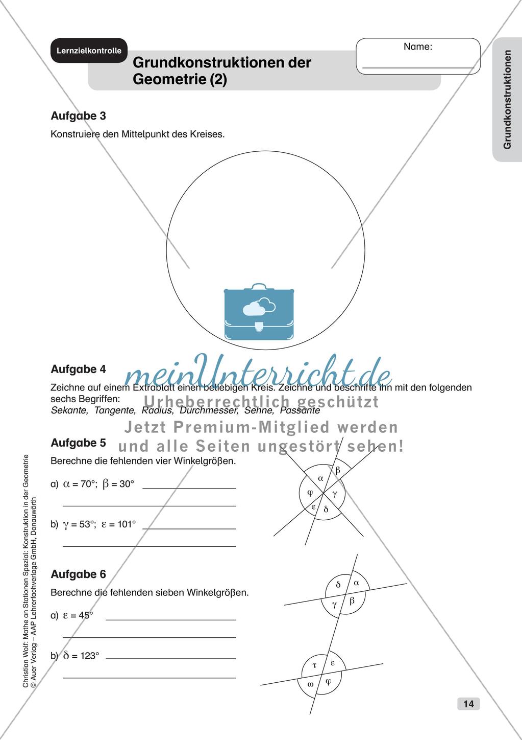 Geometrie an Stationen: Grundkonstruktionen Preview 16
