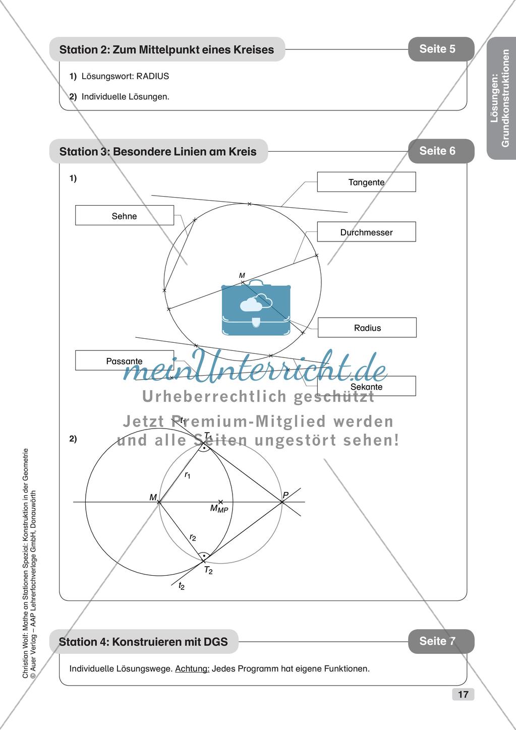 Geometrie an Stationen: Grundkonstruktionen Preview 19
