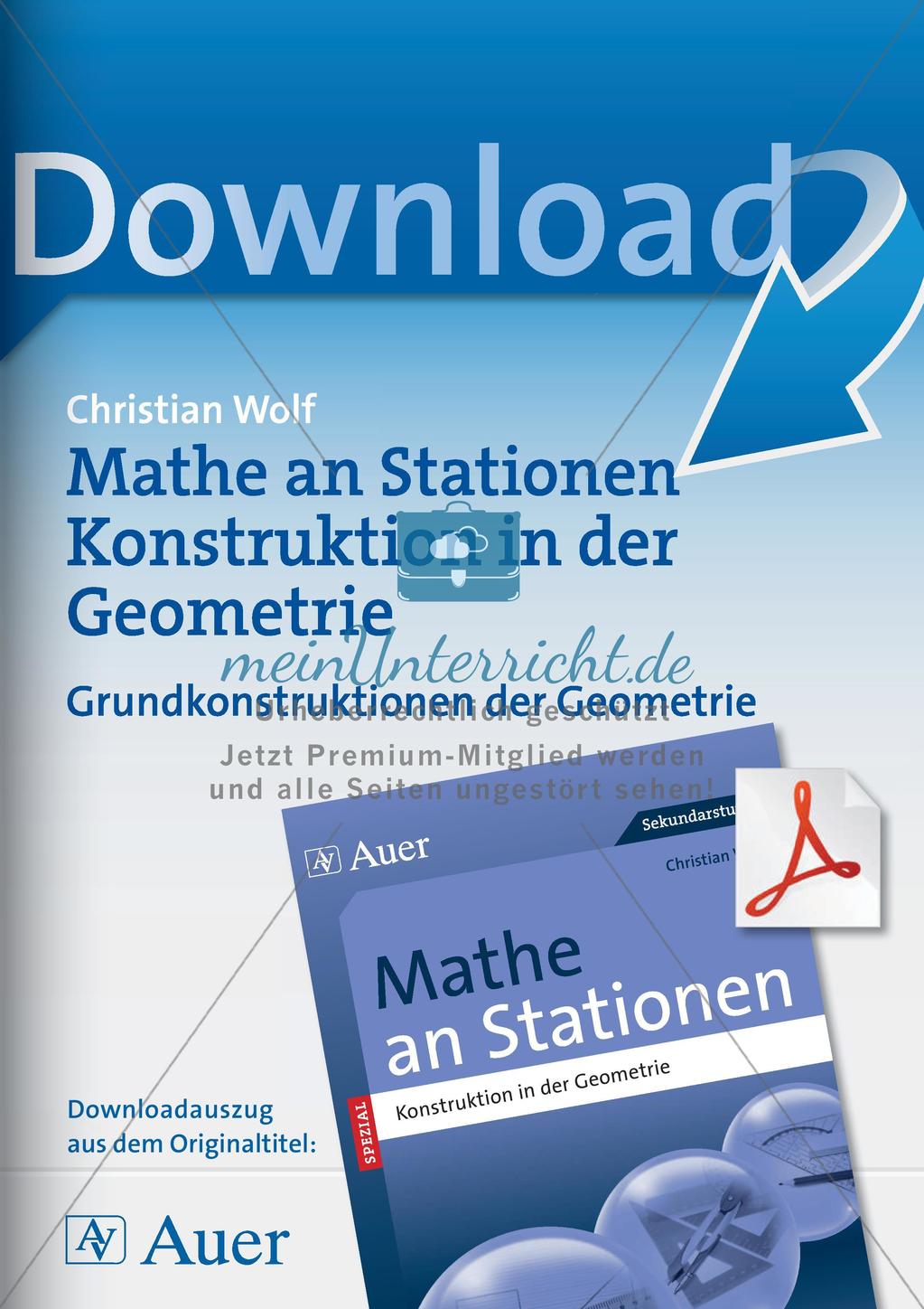 Geometrie an Stationen: Grundkonstruktionen Preview 1