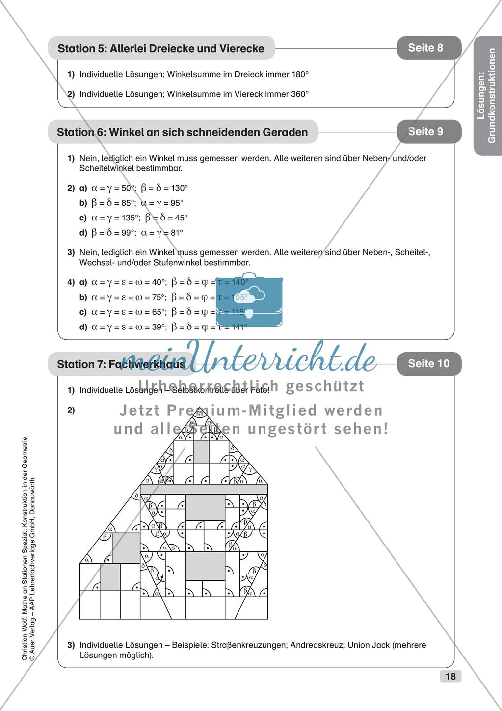 Geometrie an Stationen: Grundkonstruktionen Preview 20
