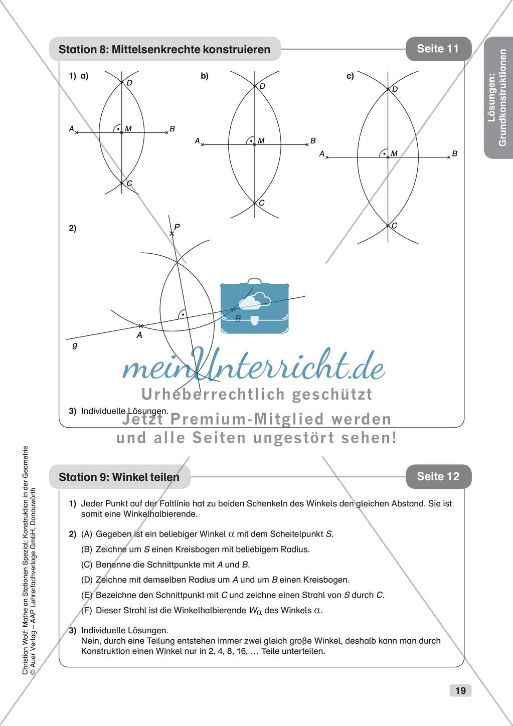 Geometrie an Stationen: Grundkonstruktionen Preview 21
