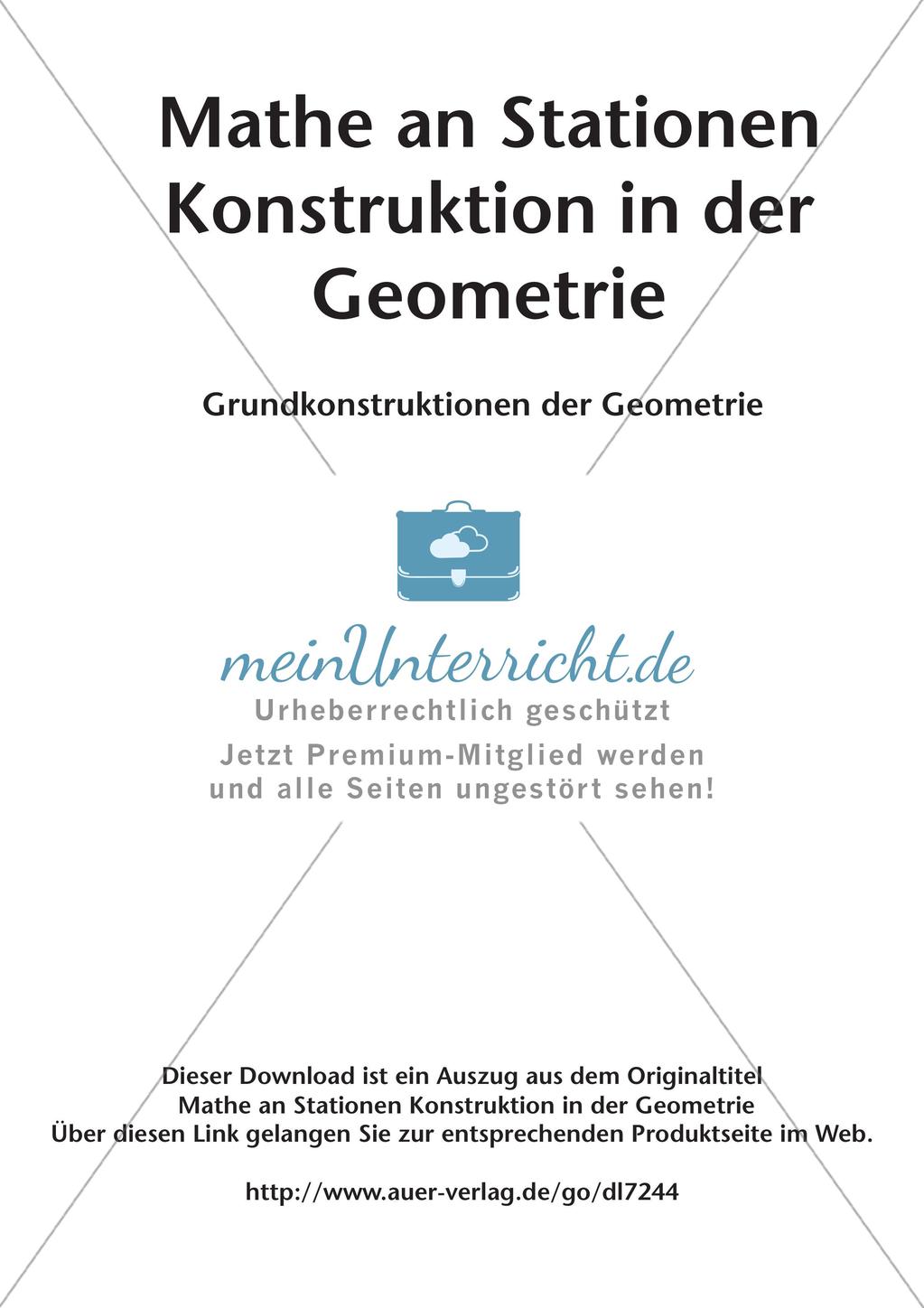Geometrie an Stationen: Grundkonstruktionen Preview 2