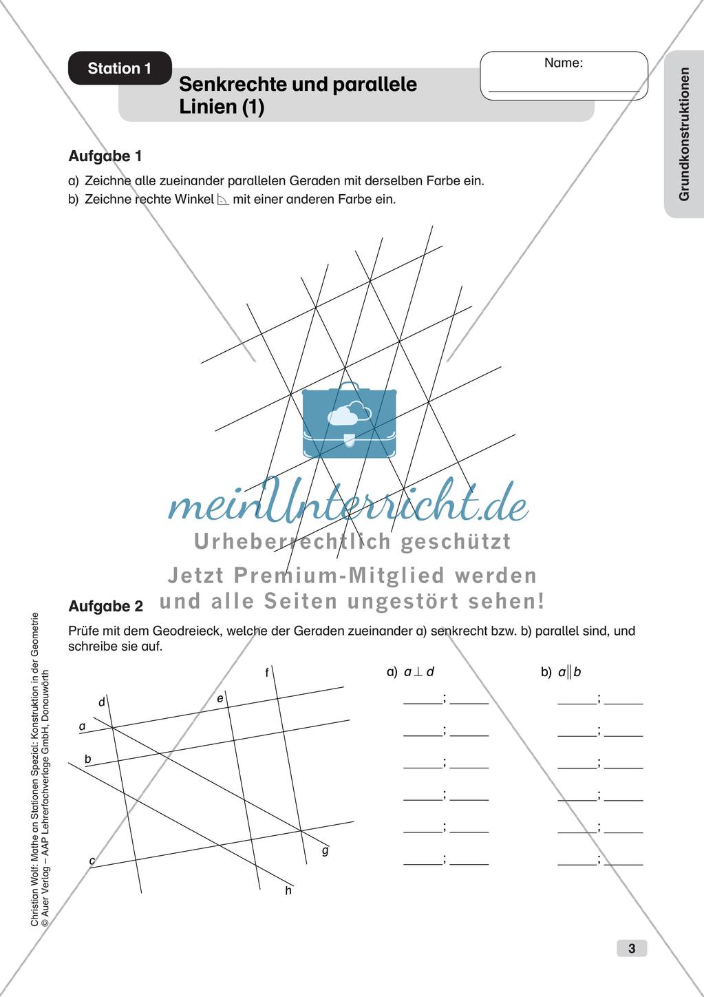 Geometrie an Stationen: Grundkonstruktionen Preview 5