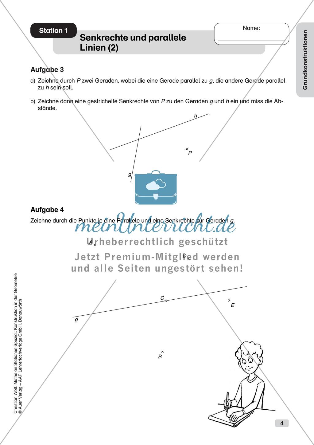 Geometrie an Stationen: Grundkonstruktionen Preview 6