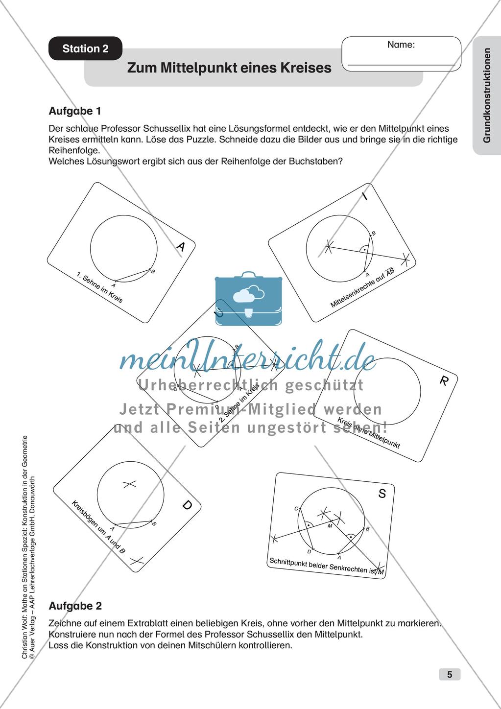 Geometrie an Stationen: Grundkonstruktionen Preview 7