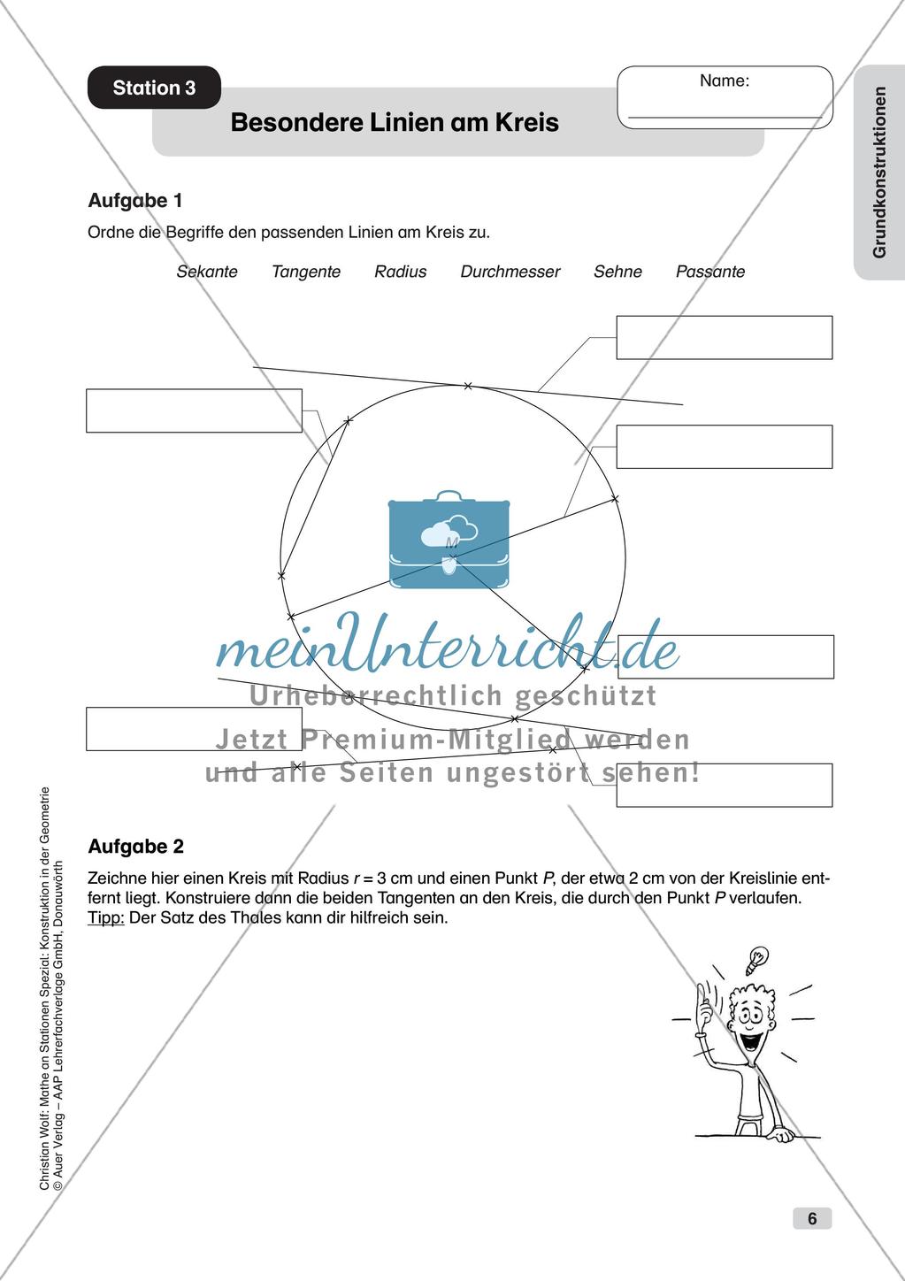 Geometrie an Stationen: Grundkonstruktionen Preview 8