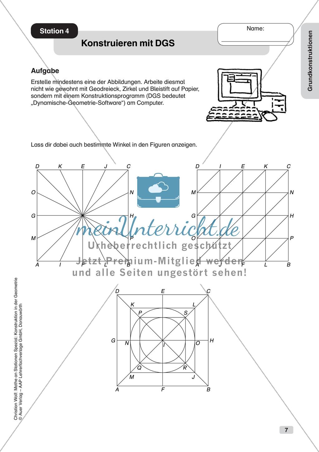 Geometrie an Stationen: Grundkonstruktionen Preview 9