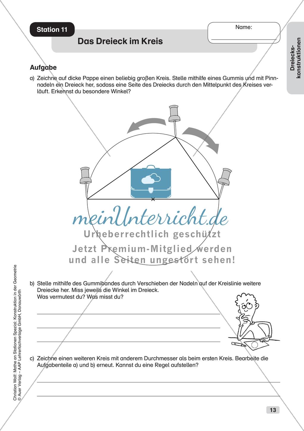Geometrie an Stationen: Dreiecke Preview 15