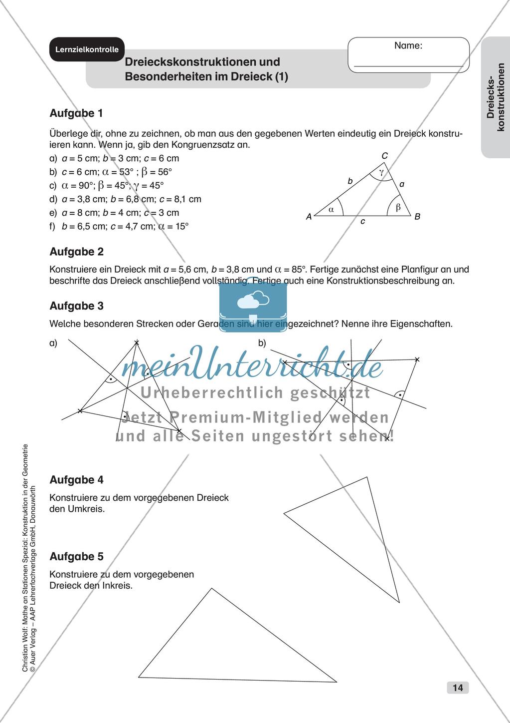Geometrie an Stationen: Dreiecke Preview 16