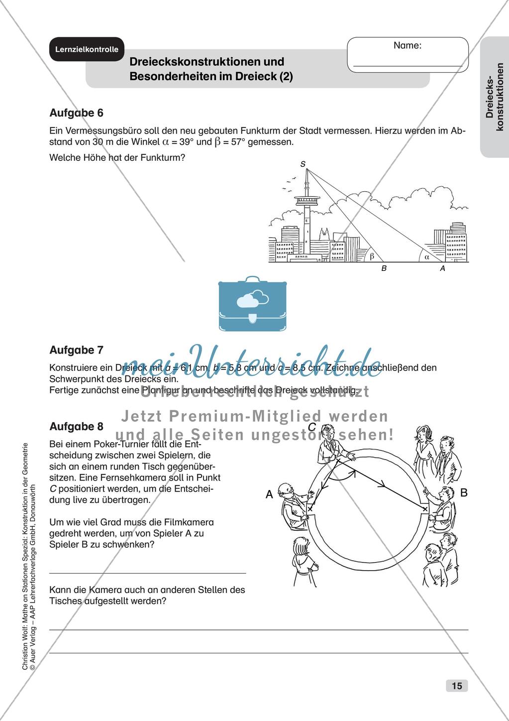 Geometrie an Stationen: Dreiecke Preview 17