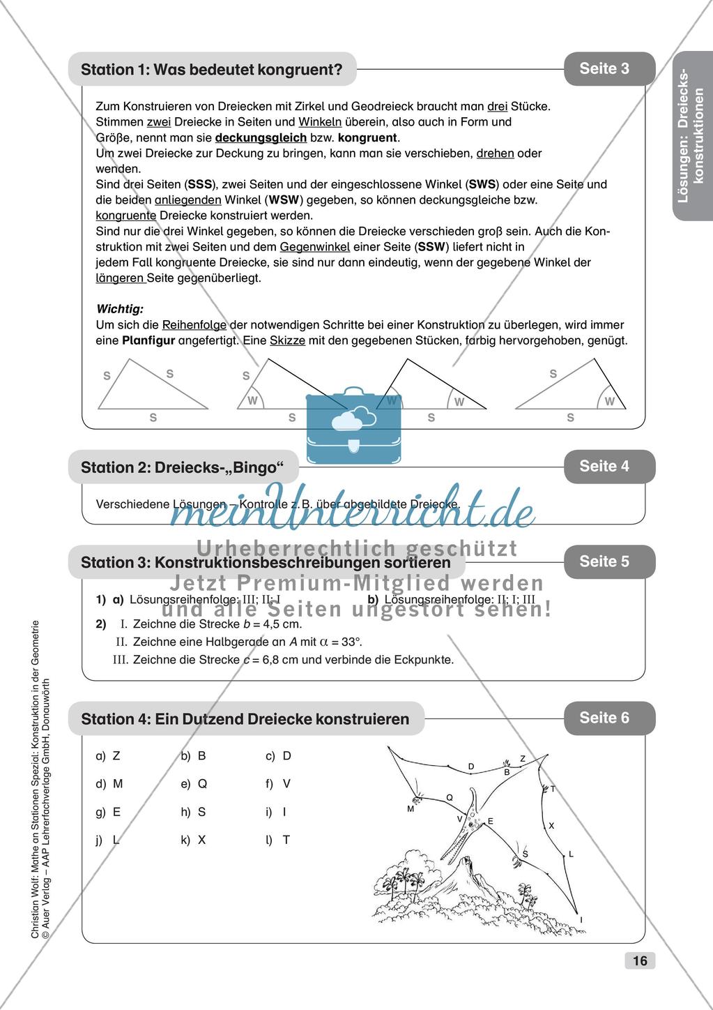 Geometrie an Stationen: Dreiecke Preview 18