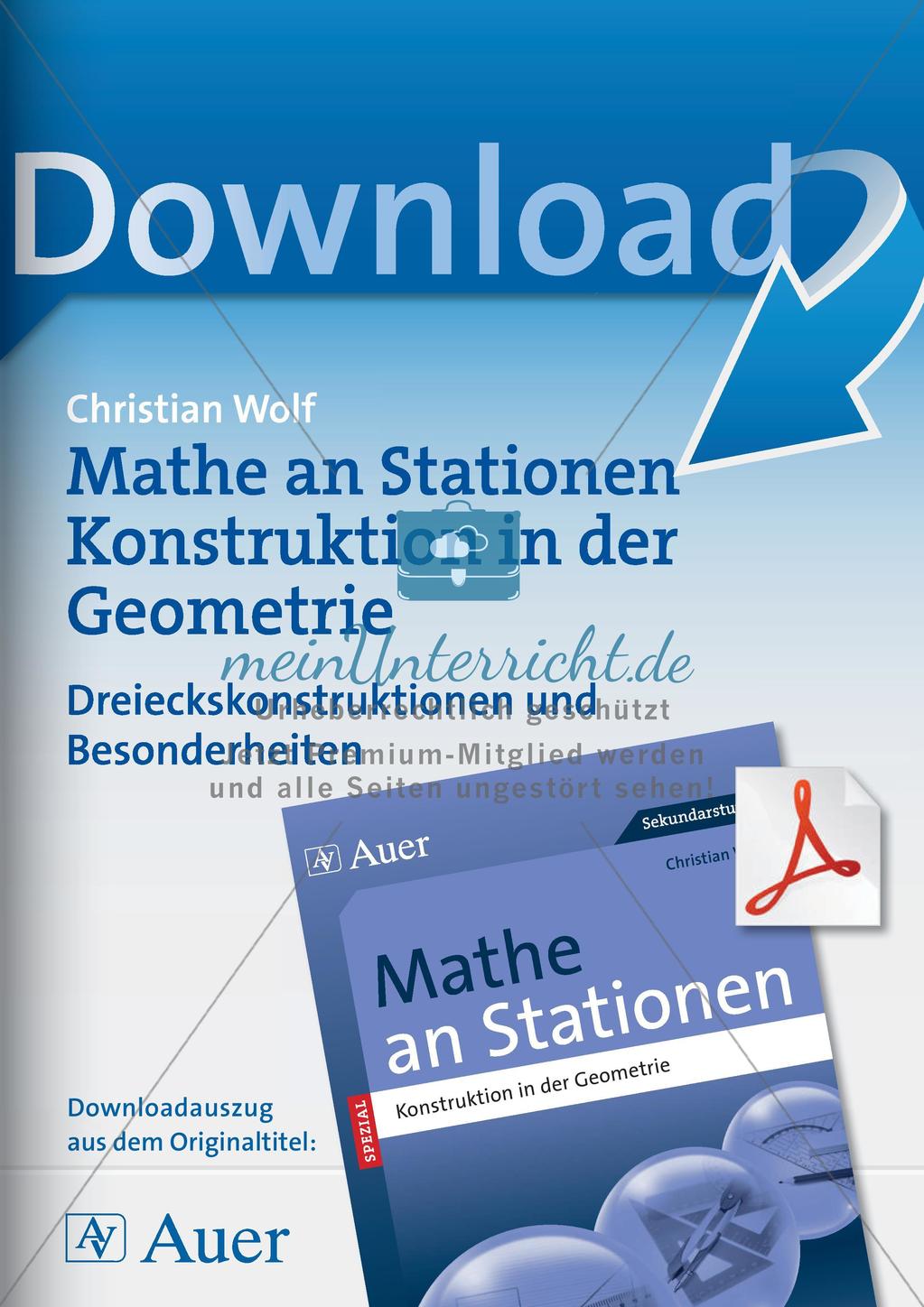 Geometrie an Stationen: Dreiecke Preview 1