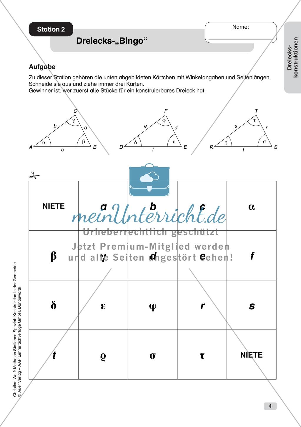 Geometrie an Stationen: Dreiecke Preview 6