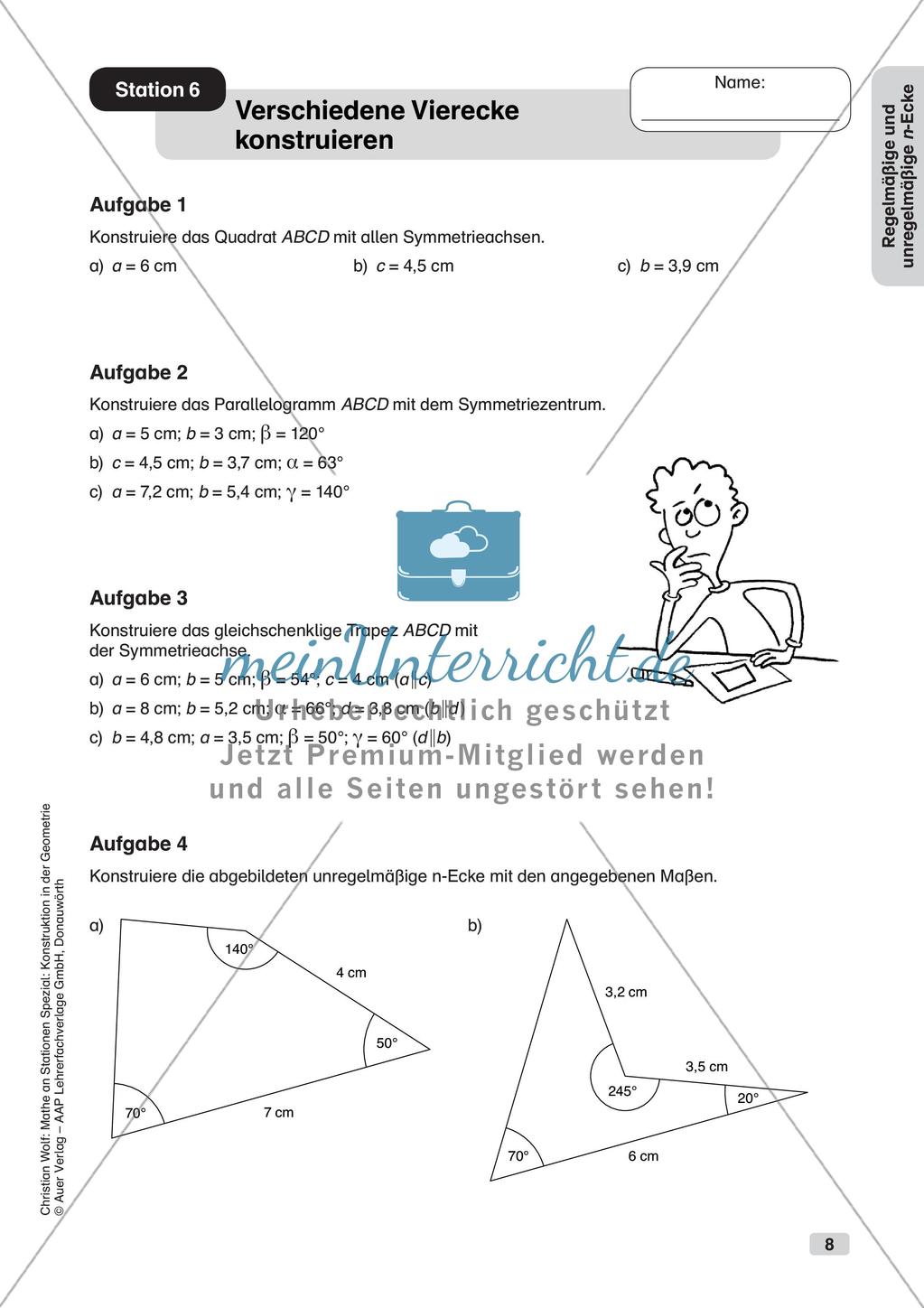 Geometrie an Stationen: n-Ecke Preview 10