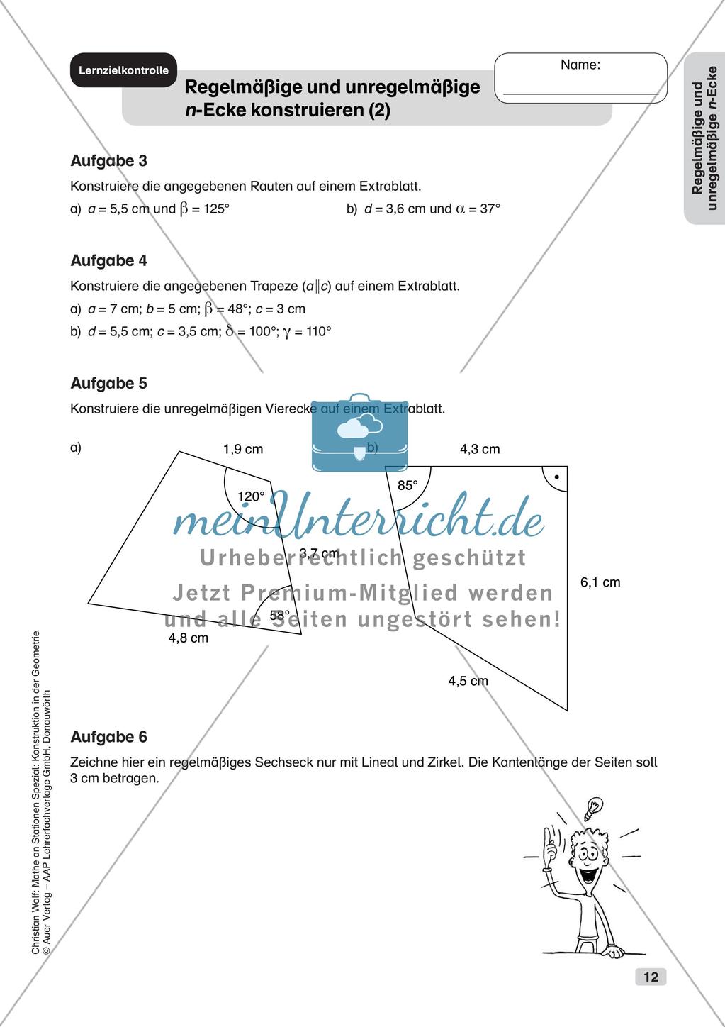 Geometrie an Stationen: n-Ecke Preview 14