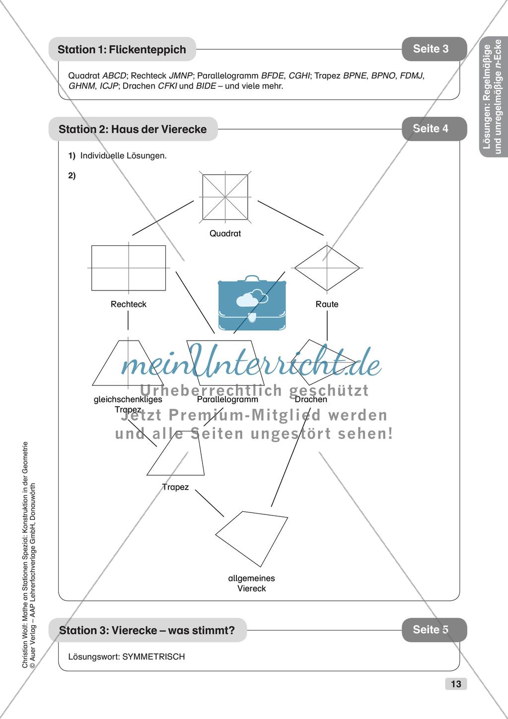 Geometrie an Stationen: n-Ecke Preview 15