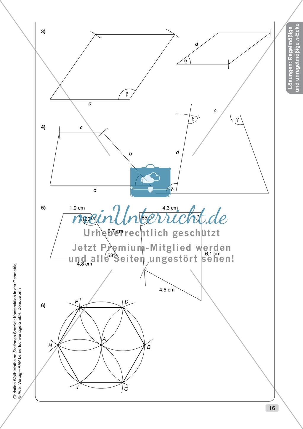 Geometrie an Stationen: n-Ecke Preview 18