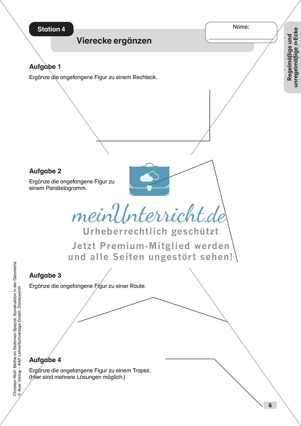 Geometrie an Stationen: n-Ecke Preview 8