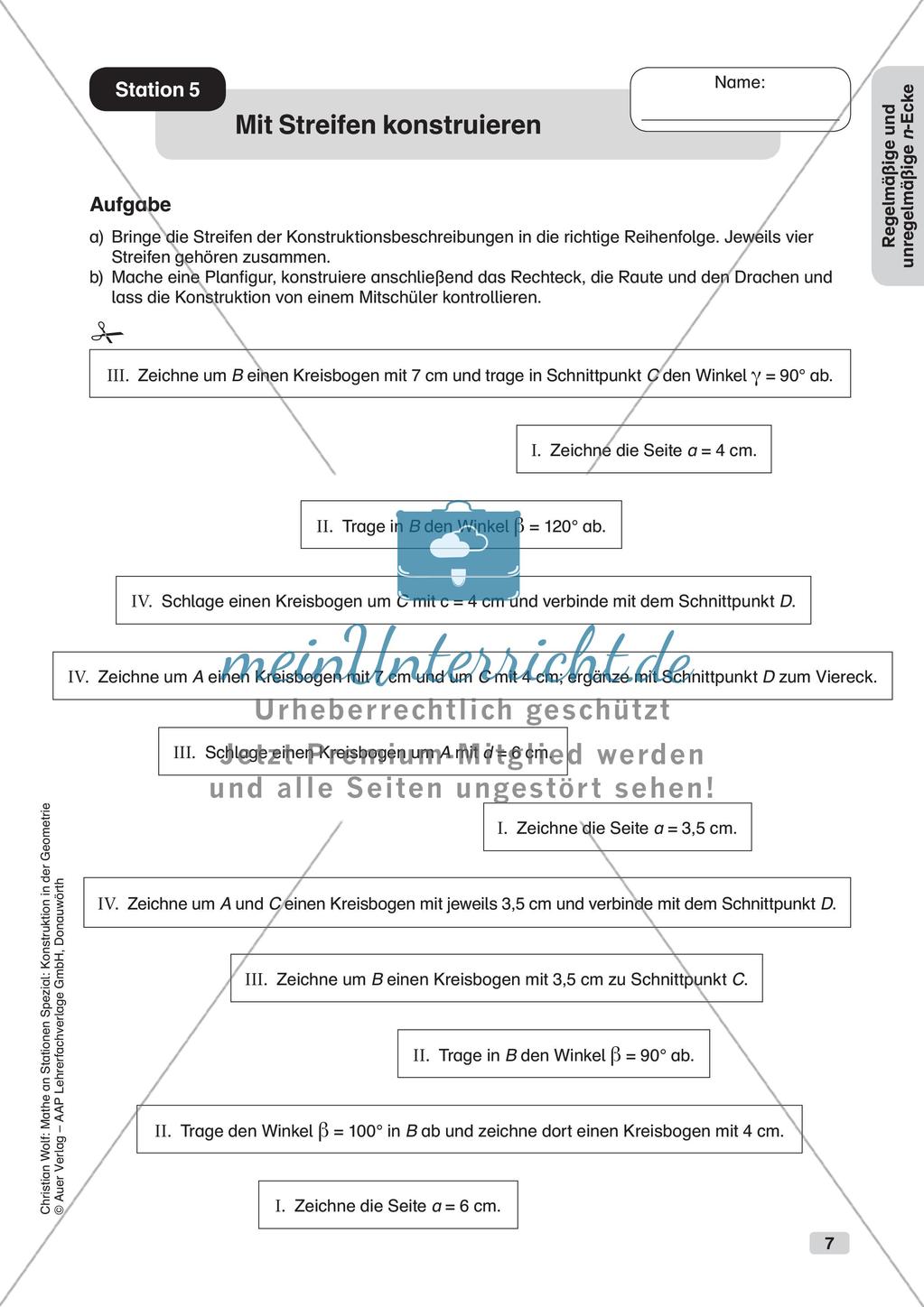 Geometrie an Stationen: n-Ecke Preview 9