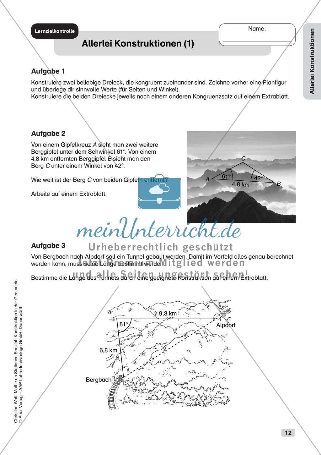 Geometrie an Stationen: Konstruktionen Preview 14